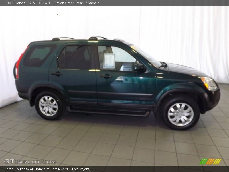 Clover Green Pearl / Saddle 2003 Honda CR-V EX 4WD