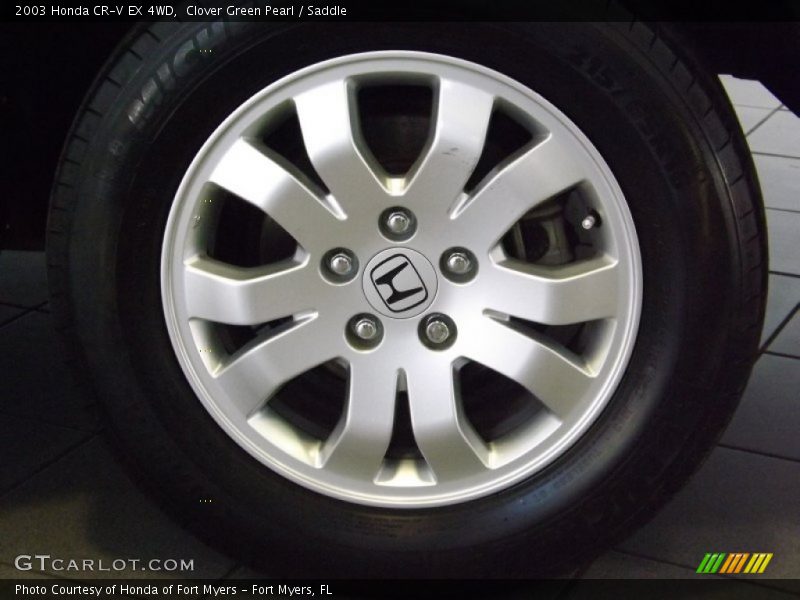 Clover Green Pearl / Saddle 2003 Honda CR-V EX 4WD
