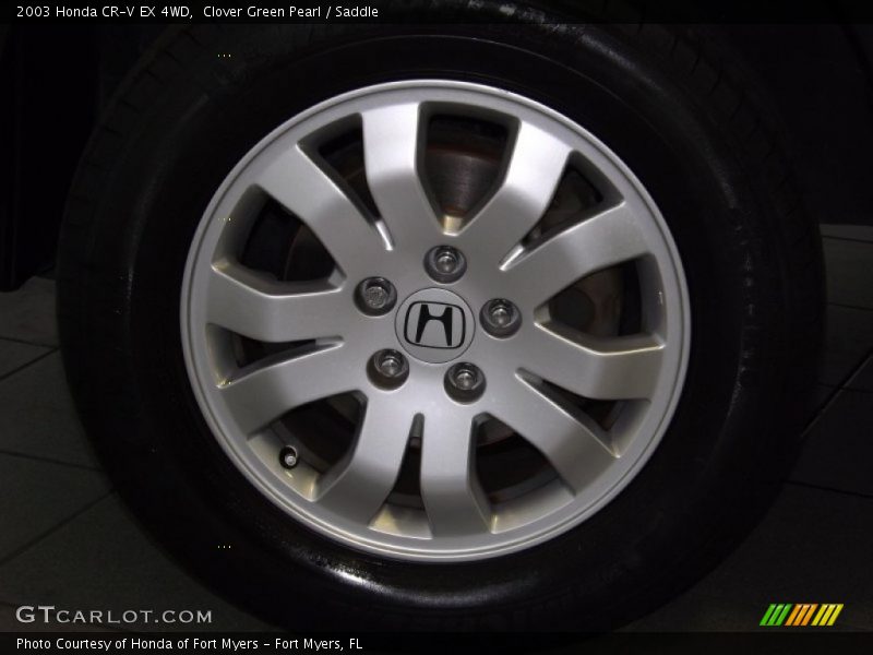 Clover Green Pearl / Saddle 2003 Honda CR-V EX 4WD