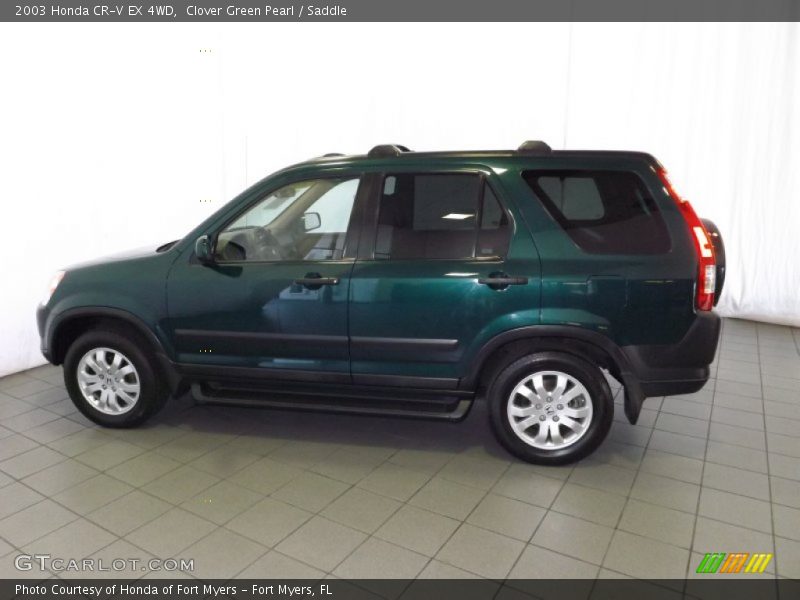 Clover Green Pearl / Saddle 2003 Honda CR-V EX 4WD