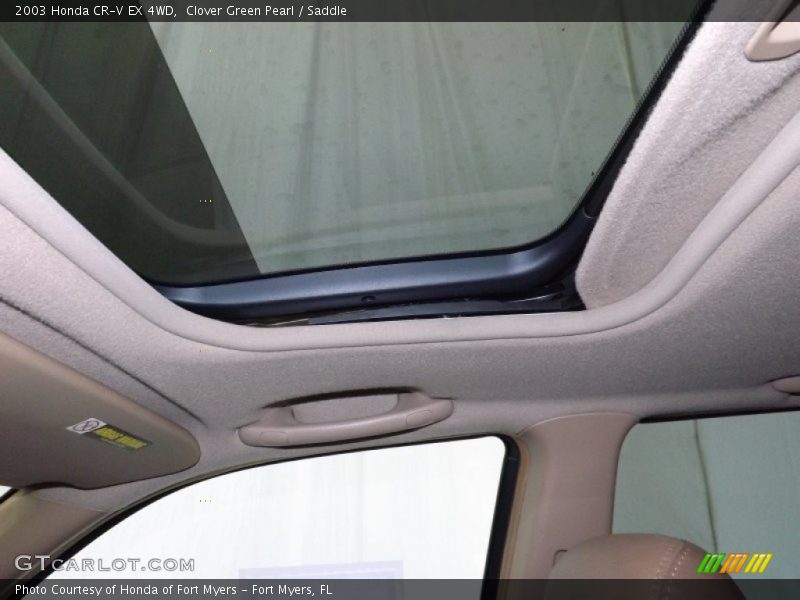 Clover Green Pearl / Saddle 2003 Honda CR-V EX 4WD