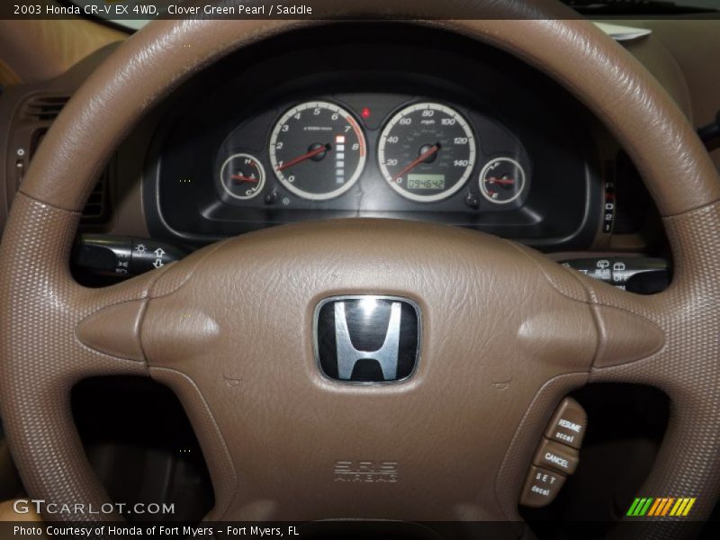 Clover Green Pearl / Saddle 2003 Honda CR-V EX 4WD