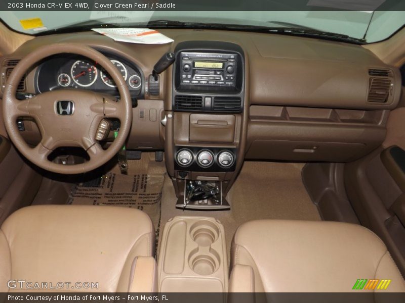 Clover Green Pearl / Saddle 2003 Honda CR-V EX 4WD