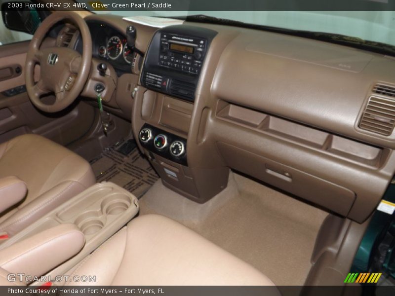 Clover Green Pearl / Saddle 2003 Honda CR-V EX 4WD