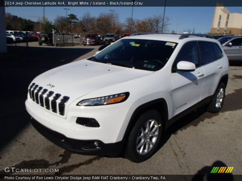 Bright White / Iceland - Black/Iceland Gray 2014 Jeep Cherokee Latitude 4x4