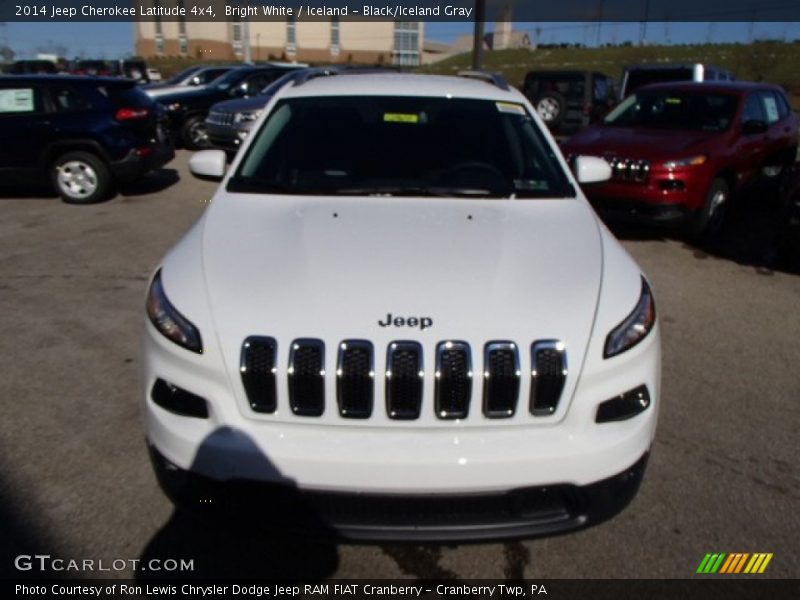 Bright White / Iceland - Black/Iceland Gray 2014 Jeep Cherokee Latitude 4x4