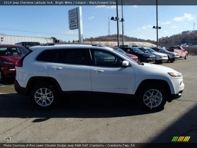 Bright White / Iceland - Black/Iceland Gray 2014 Jeep Cherokee Latitude 4x4