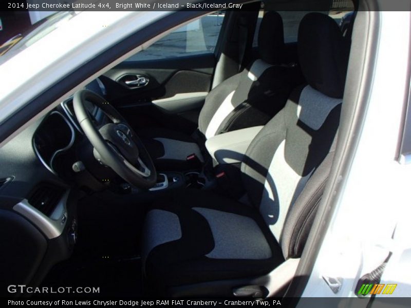 Bright White / Iceland - Black/Iceland Gray 2014 Jeep Cherokee Latitude 4x4