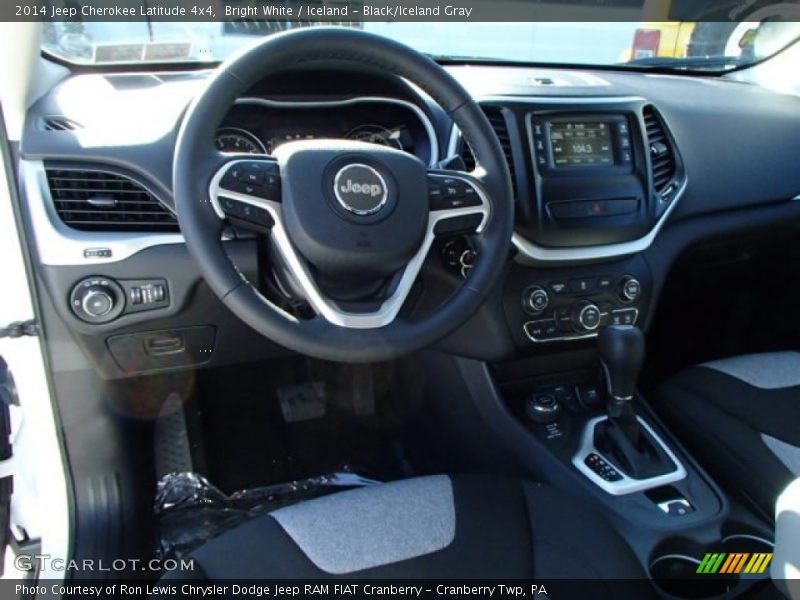 Bright White / Iceland - Black/Iceland Gray 2014 Jeep Cherokee Latitude 4x4