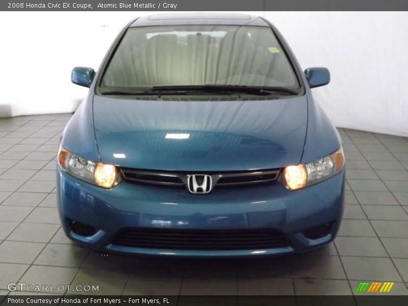 Atomic Blue Metallic / Gray 2008 Honda Civic EX Coupe