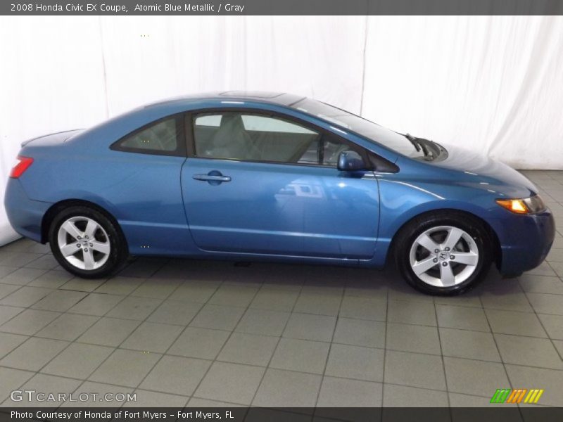 Atomic Blue Metallic / Gray 2008 Honda Civic EX Coupe