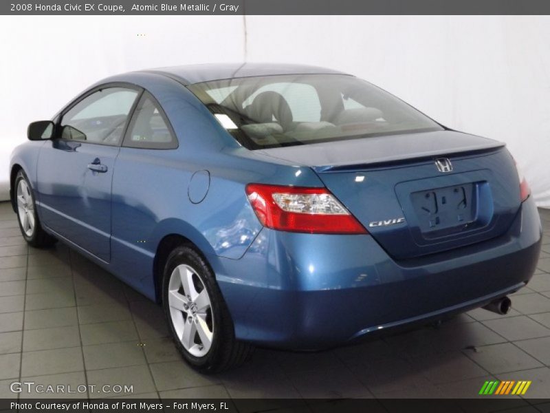 Atomic Blue Metallic / Gray 2008 Honda Civic EX Coupe