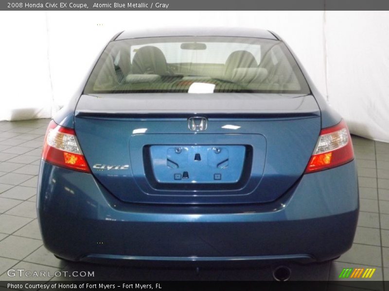 Atomic Blue Metallic / Gray 2008 Honda Civic EX Coupe