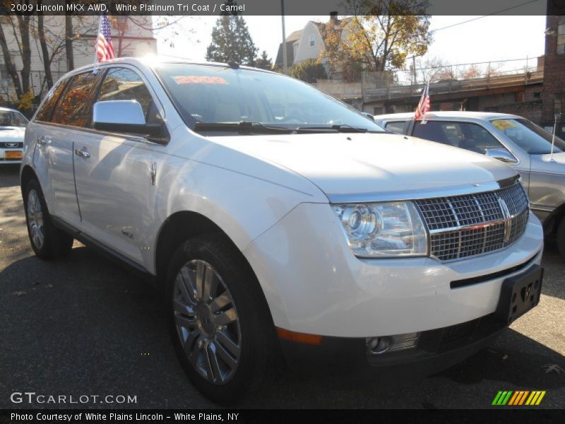 White Platinum Tri Coat / Camel 2009 Lincoln MKX AWD