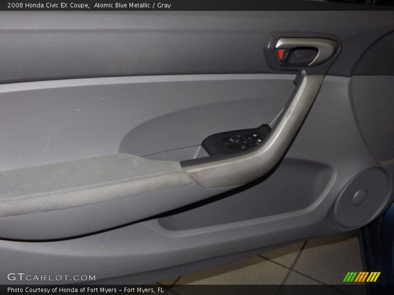 Atomic Blue Metallic / Gray 2008 Honda Civic EX Coupe