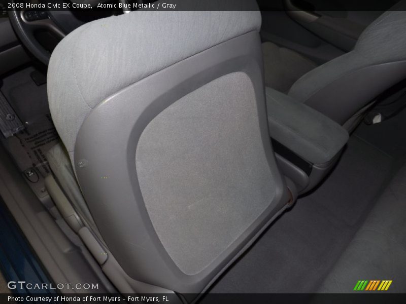 Atomic Blue Metallic / Gray 2008 Honda Civic EX Coupe