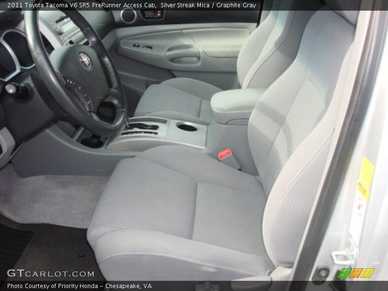 Silver Streak Mica / Graphite Gray 2011 Toyota Tacoma V6 SR5 PreRunner Access Cab