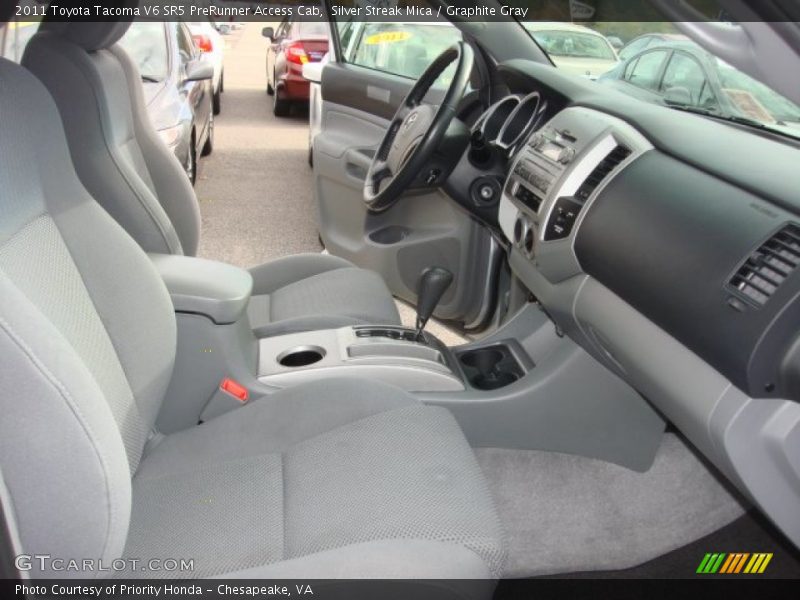 Silver Streak Mica / Graphite Gray 2011 Toyota Tacoma V6 SR5 PreRunner Access Cab