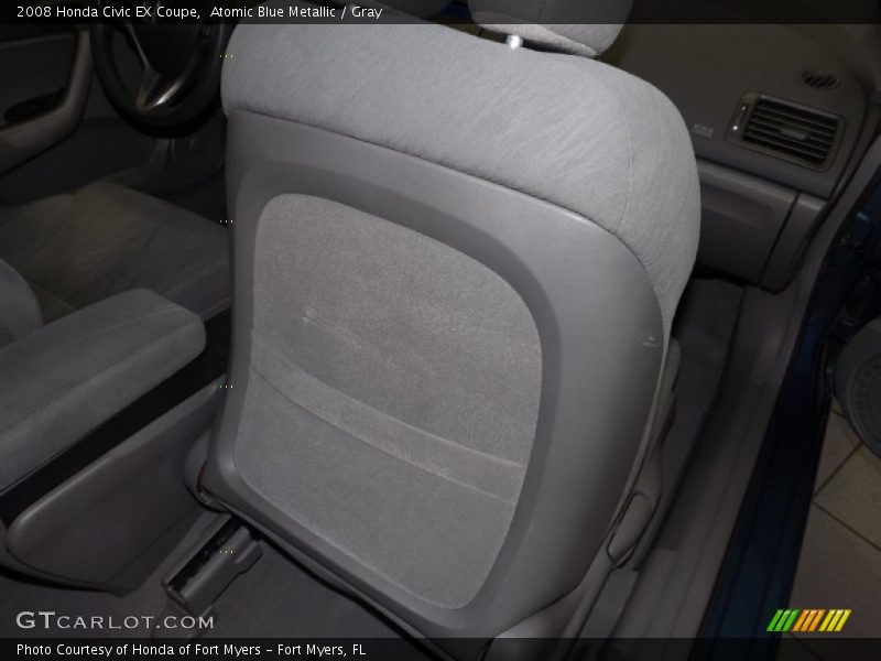 Atomic Blue Metallic / Gray 2008 Honda Civic EX Coupe