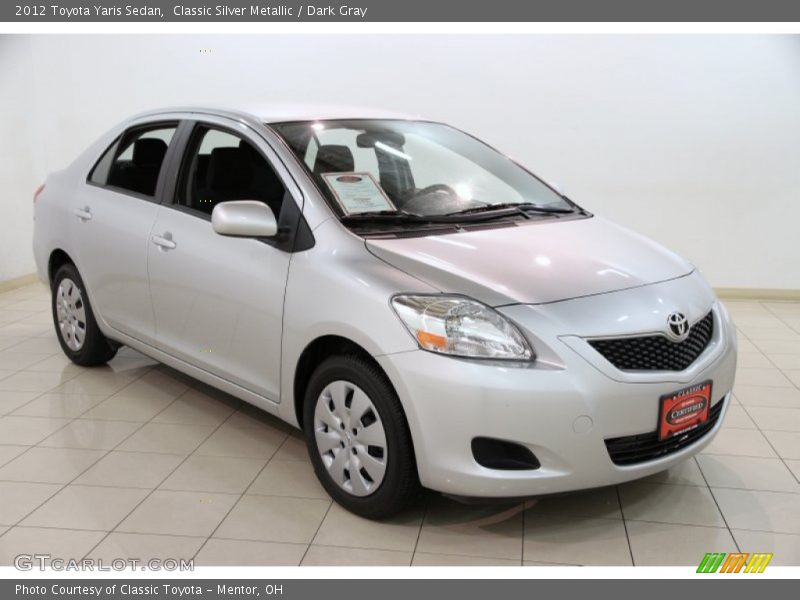 Classic Silver Metallic / Dark Gray 2012 Toyota Yaris Sedan