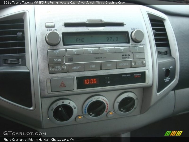 Silver Streak Mica / Graphite Gray 2011 Toyota Tacoma V6 SR5 PreRunner Access Cab