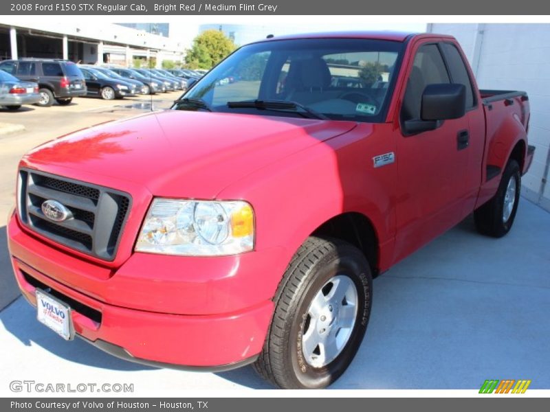 Bright Red / Medium Flint Grey 2008 Ford F150 STX Regular Cab