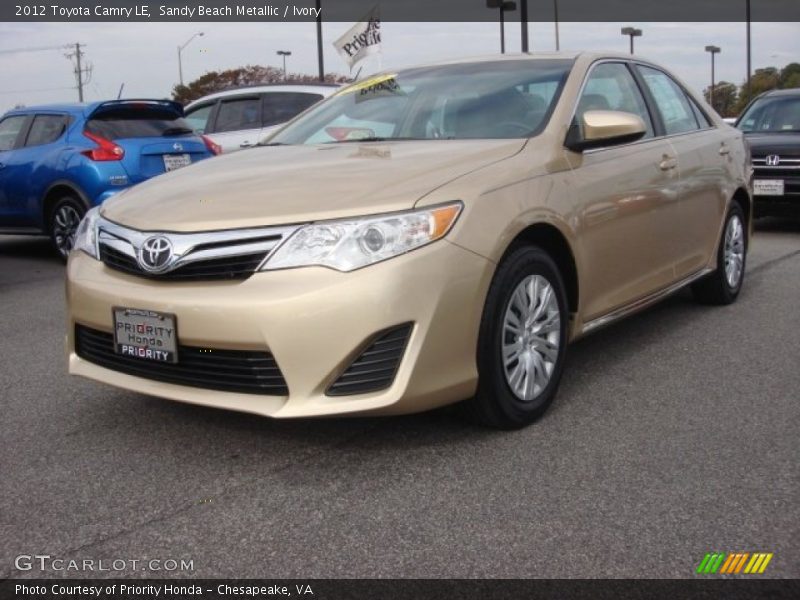 Sandy Beach Metallic / Ivory 2012 Toyota Camry LE