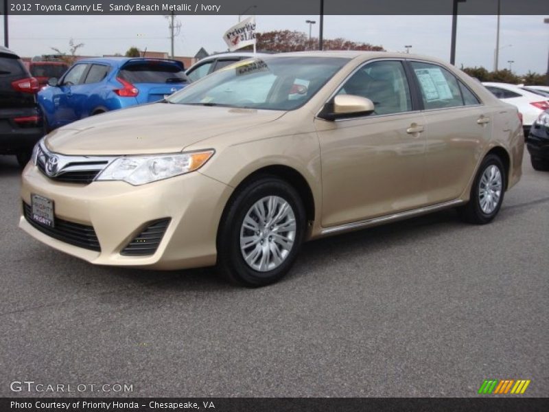 Sandy Beach Metallic / Ivory 2012 Toyota Camry LE