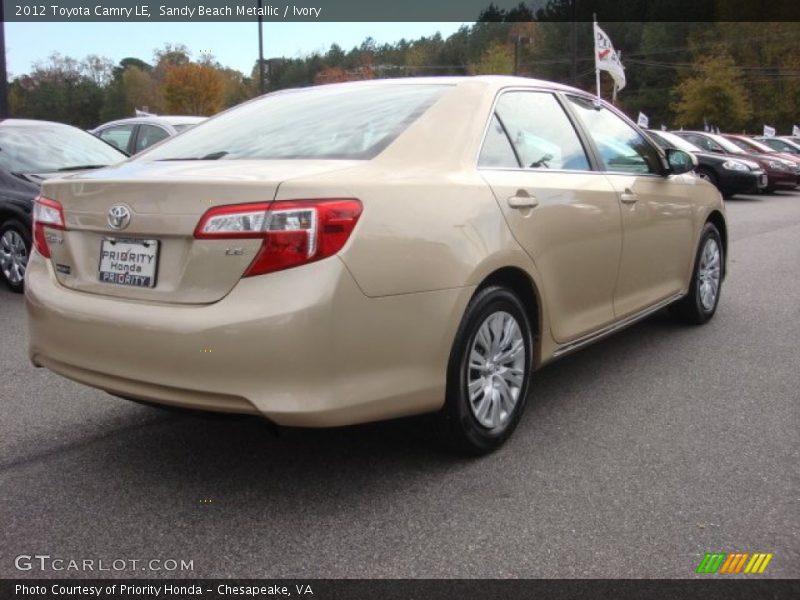 Sandy Beach Metallic / Ivory 2012 Toyota Camry LE