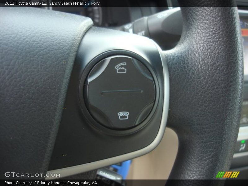 Sandy Beach Metallic / Ivory 2012 Toyota Camry LE