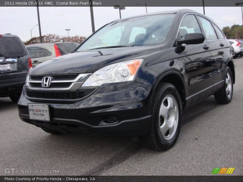 Crystal Black Pearl / Black 2011 Honda CR-V LX 4WD