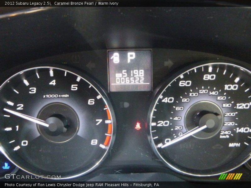Caramel Bronze Pearl / Warm Ivory 2012 Subaru Legacy 2.5i