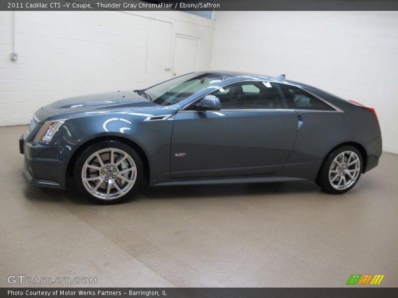 Thunder Gray ChromaFlair / Ebony/Saffron 2011 Cadillac CTS -V Coupe