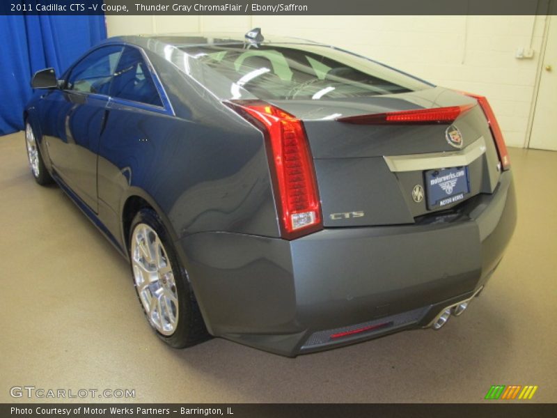 Thunder Gray ChromaFlair / Ebony/Saffron 2011 Cadillac CTS -V Coupe