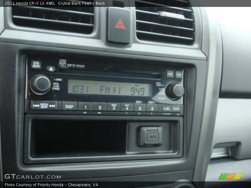 Crystal Black Pearl / Black 2011 Honda CR-V LX 4WD