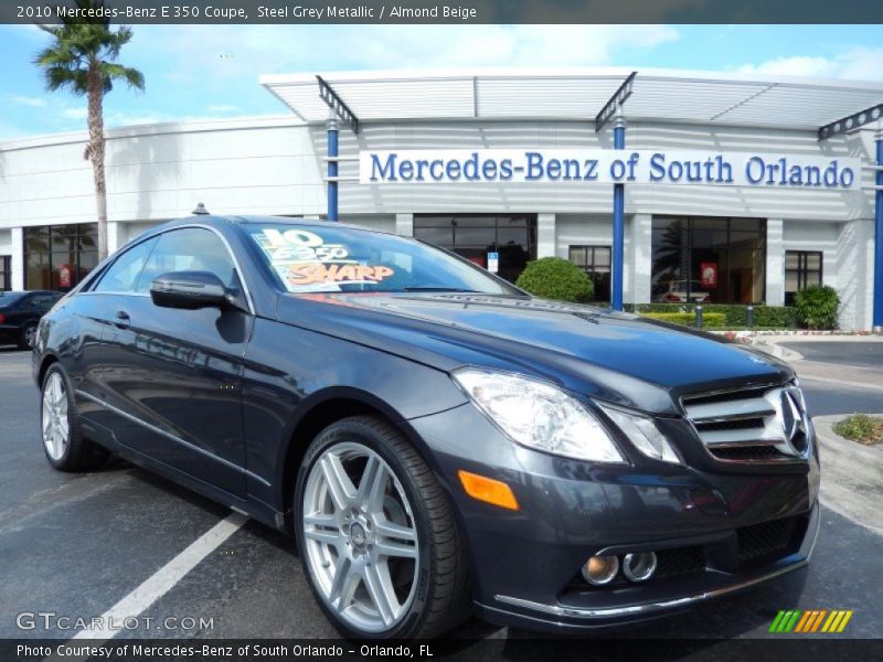 Steel Grey Metallic / Almond Beige 2010 Mercedes-Benz E 350 Coupe