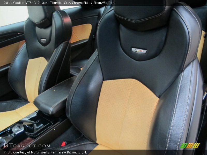 Thunder Gray ChromaFlair / Ebony/Saffron 2011 Cadillac CTS -V Coupe