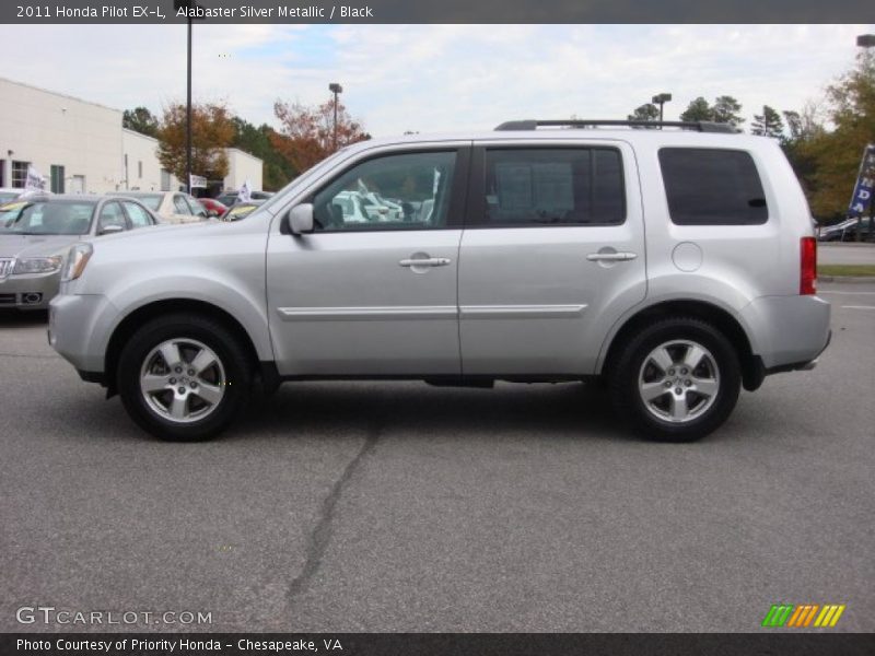 Alabaster Silver Metallic / Black 2011 Honda Pilot EX-L