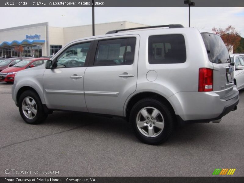 Alabaster Silver Metallic / Black 2011 Honda Pilot EX-L