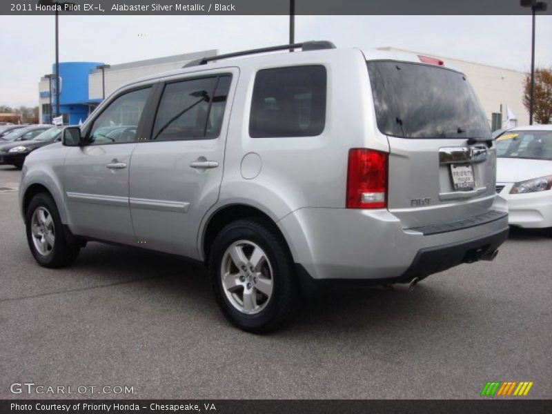 Alabaster Silver Metallic / Black 2011 Honda Pilot EX-L