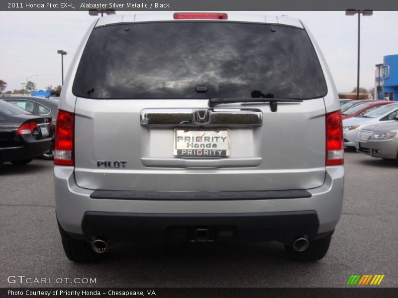 Alabaster Silver Metallic / Black 2011 Honda Pilot EX-L