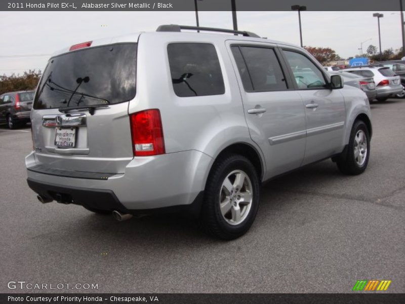 Alabaster Silver Metallic / Black 2011 Honda Pilot EX-L