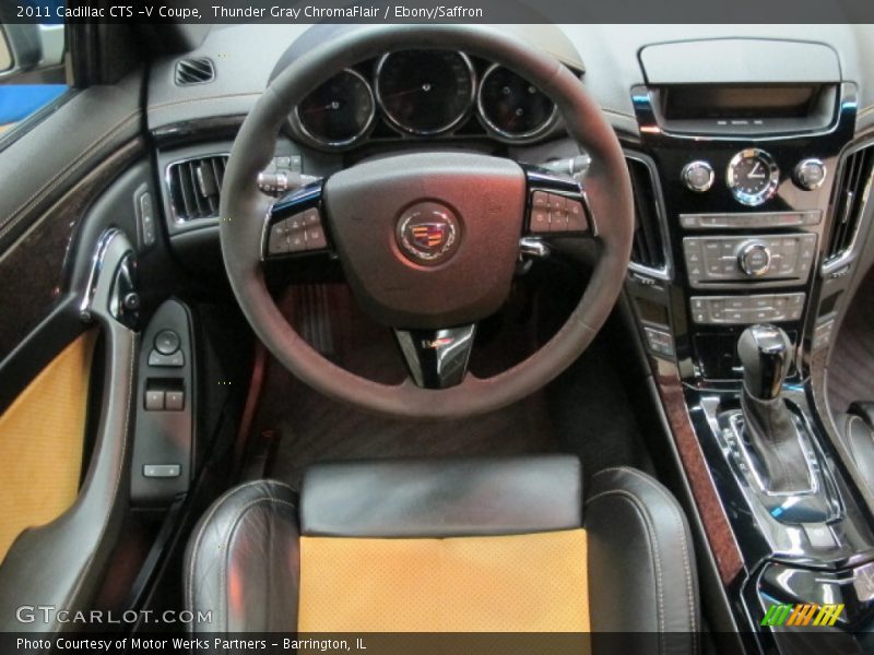 Thunder Gray ChromaFlair / Ebony/Saffron 2011 Cadillac CTS -V Coupe