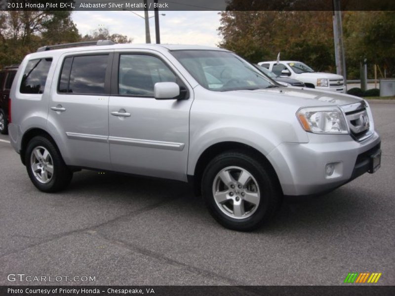 Alabaster Silver Metallic / Black 2011 Honda Pilot EX-L