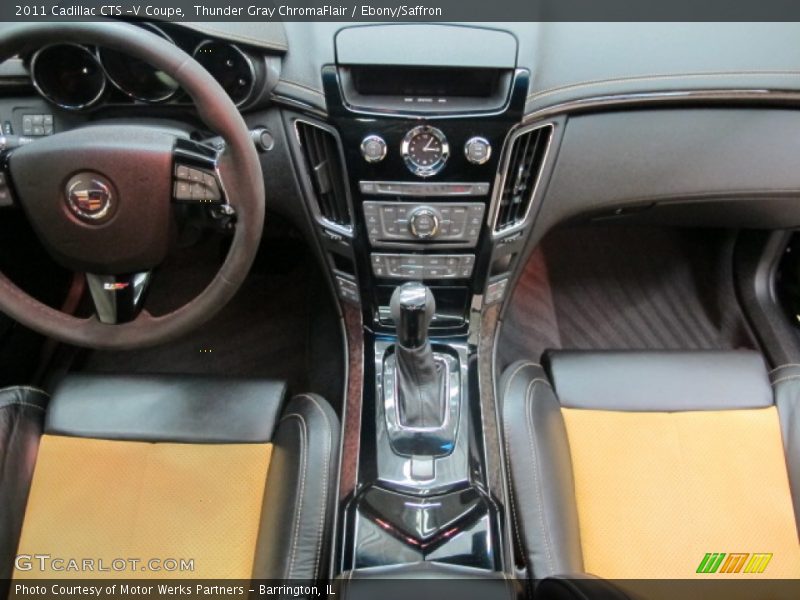 Thunder Gray ChromaFlair / Ebony/Saffron 2011 Cadillac CTS -V Coupe