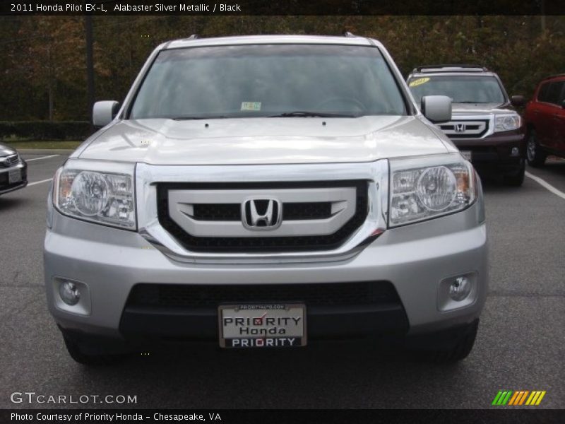 Alabaster Silver Metallic / Black 2011 Honda Pilot EX-L