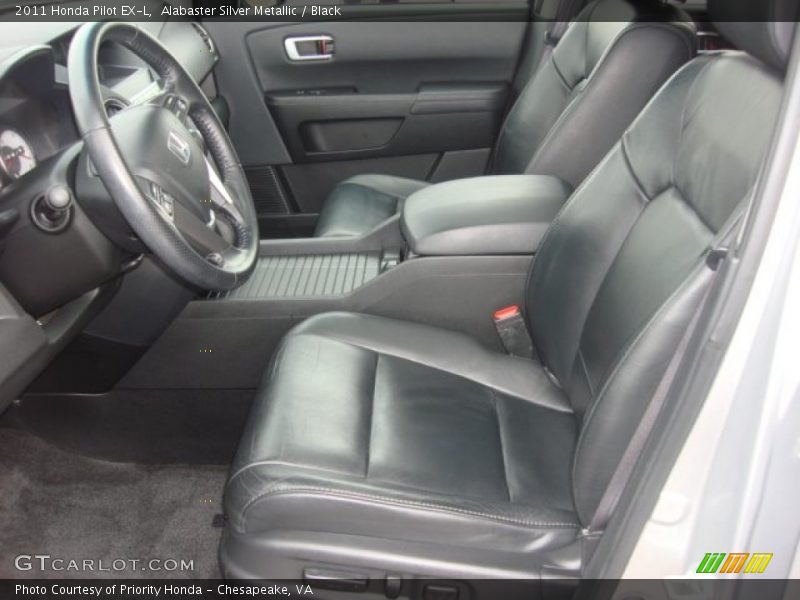 Alabaster Silver Metallic / Black 2011 Honda Pilot EX-L