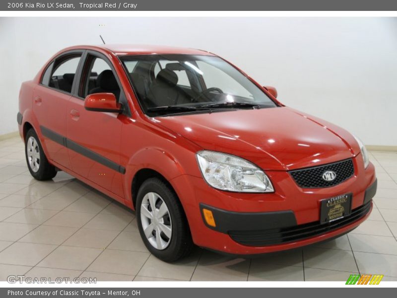 Tropical Red / Gray 2006 Kia Rio LX Sedan
