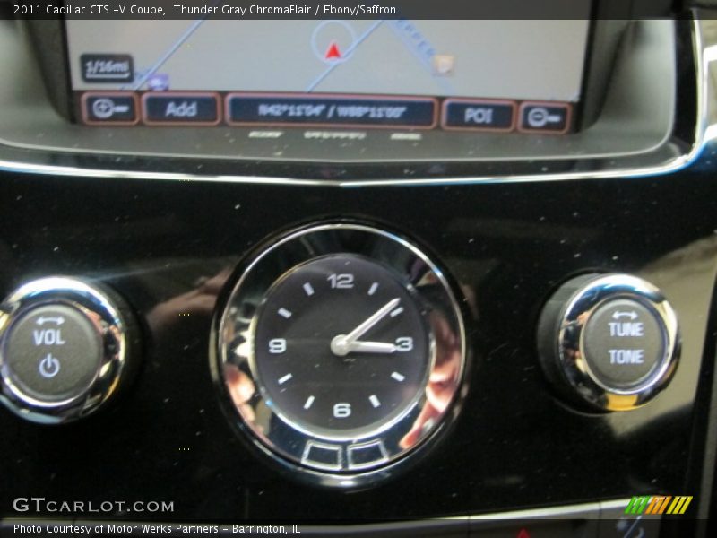Thunder Gray ChromaFlair / Ebony/Saffron 2011 Cadillac CTS -V Coupe