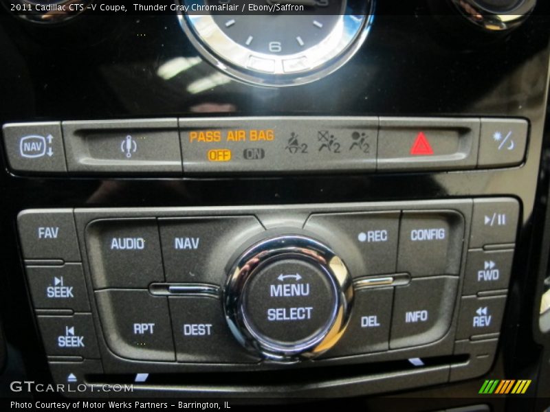 Thunder Gray ChromaFlair / Ebony/Saffron 2011 Cadillac CTS -V Coupe